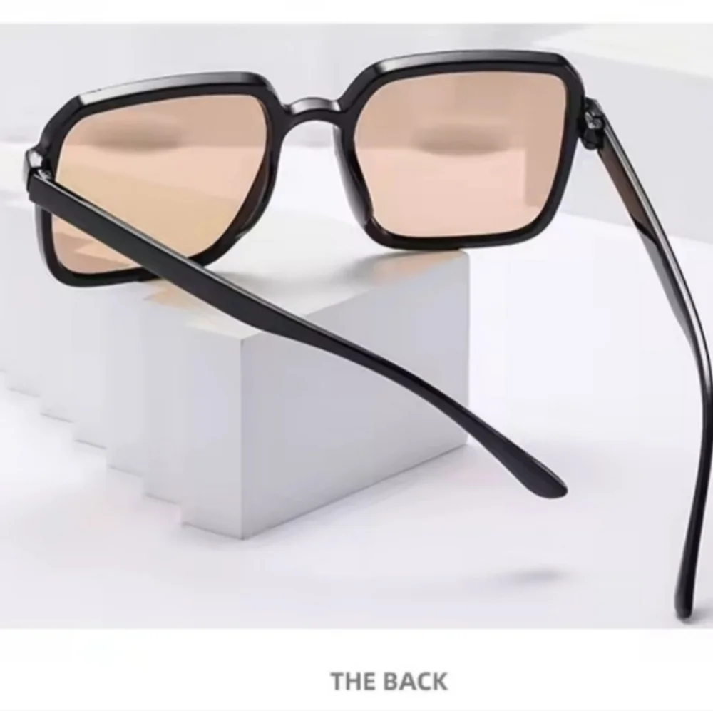 Elegant Black and Tan Square Sunglasses